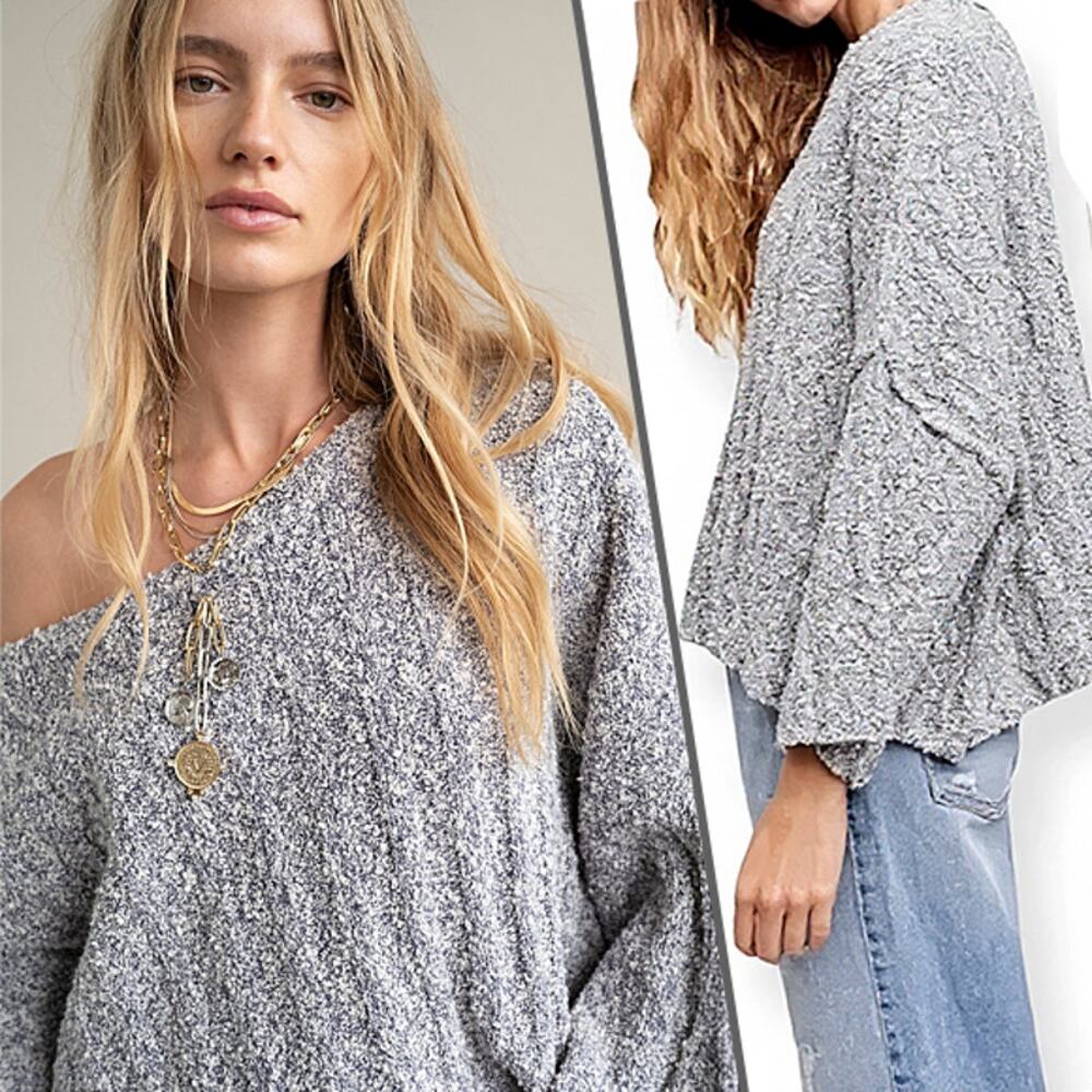 Free People Good Day Pullover Knit Oversized Sweater - XS - New